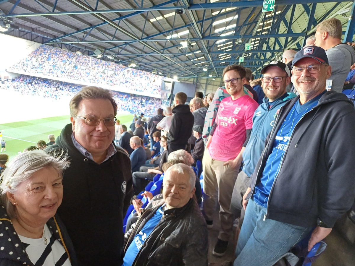 The West Stand gang on the final day of the season